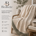 Bodivela™ Textured Harmony Reversible Throw Blanket